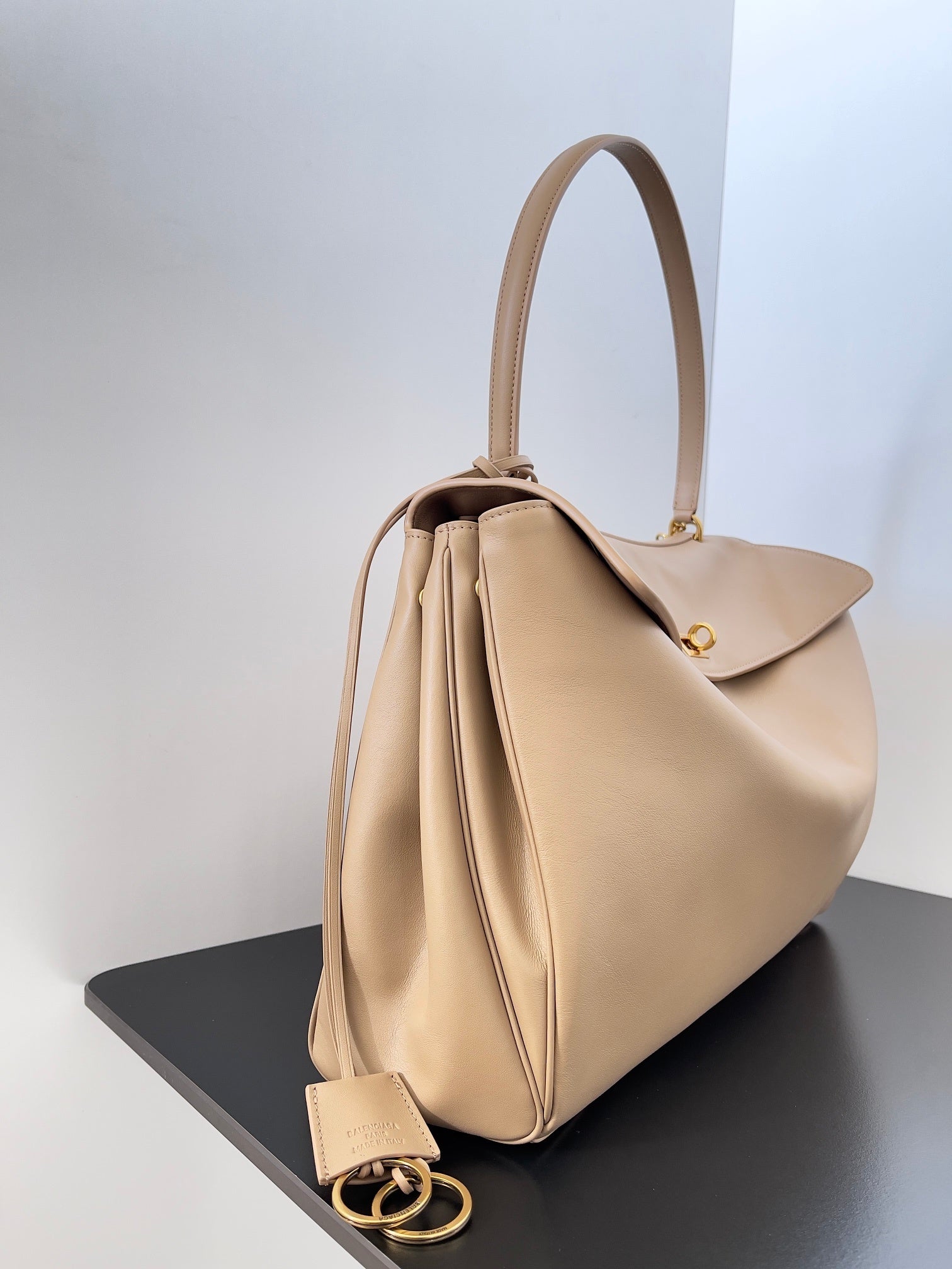 Beige Balenciaga Medium Rodeo Bag