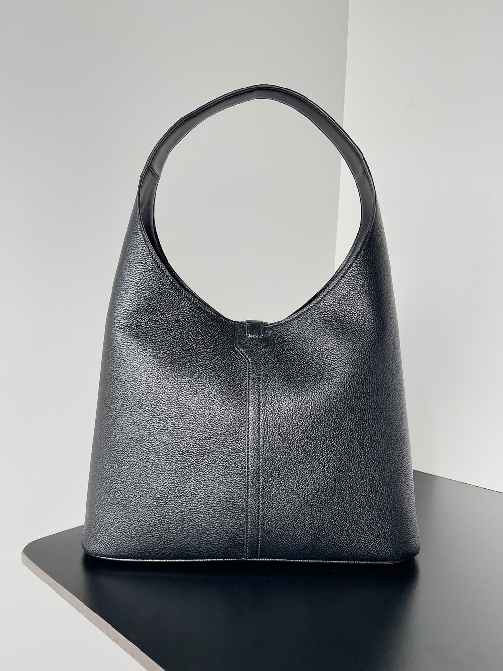 Balenciaga Locker Medium Hobo Shoulder Bag – Black Grained Leather
