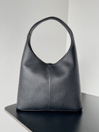 Balenciaga Locker Medium Hobo Shoulder Bag – Black Grained Leather