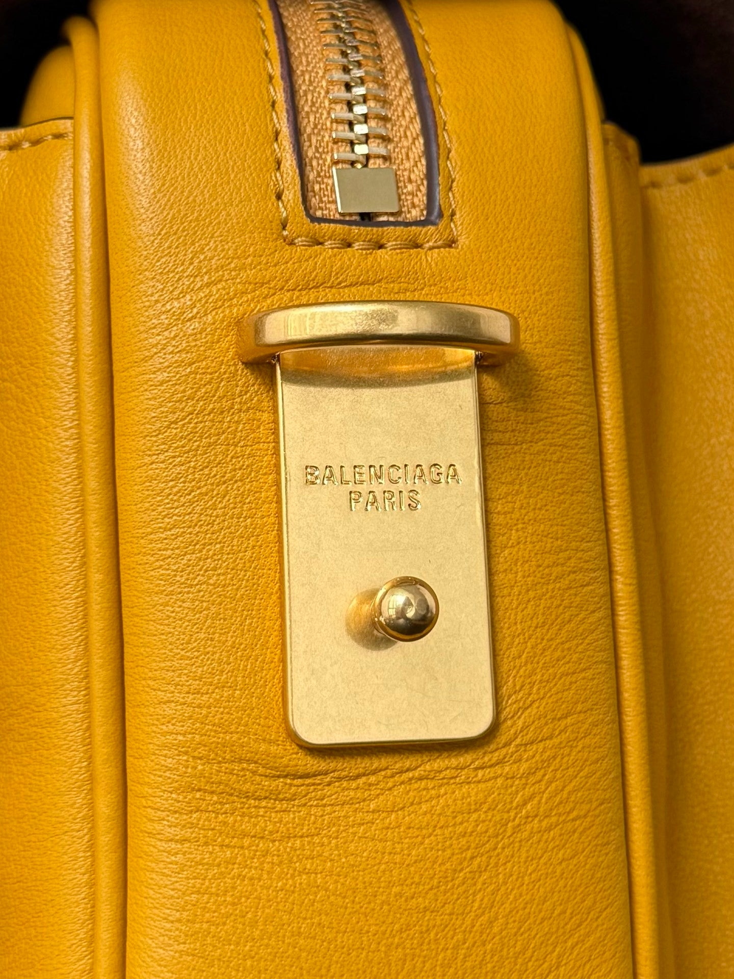 Balenciaga Le 7 Shoulder Bag in “Curry”