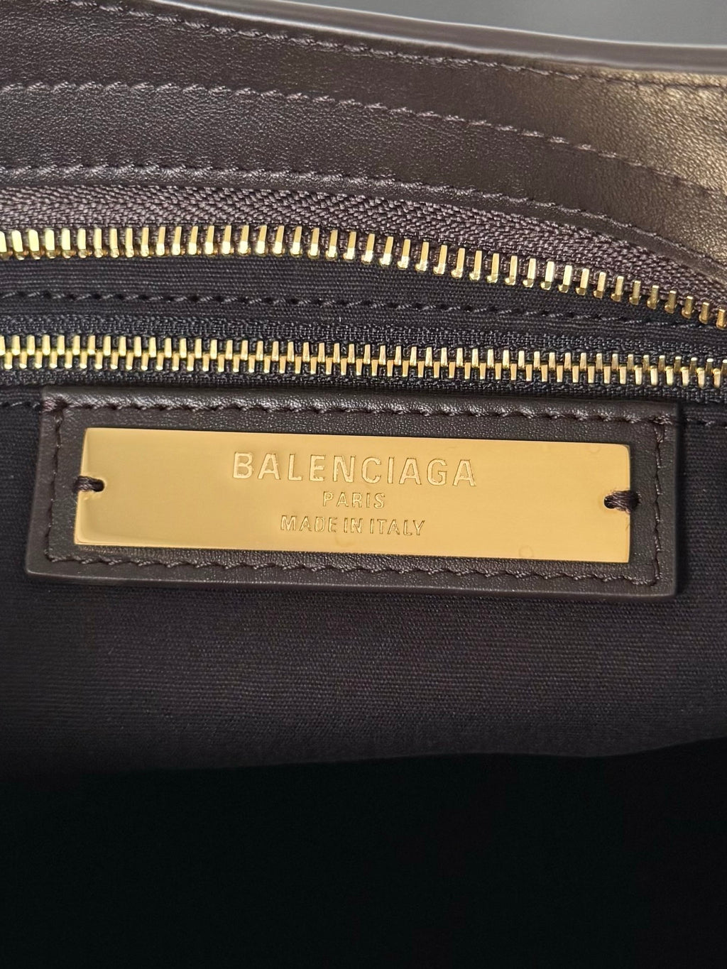 Brown Suede & Leather Balenciaga Le City Bag