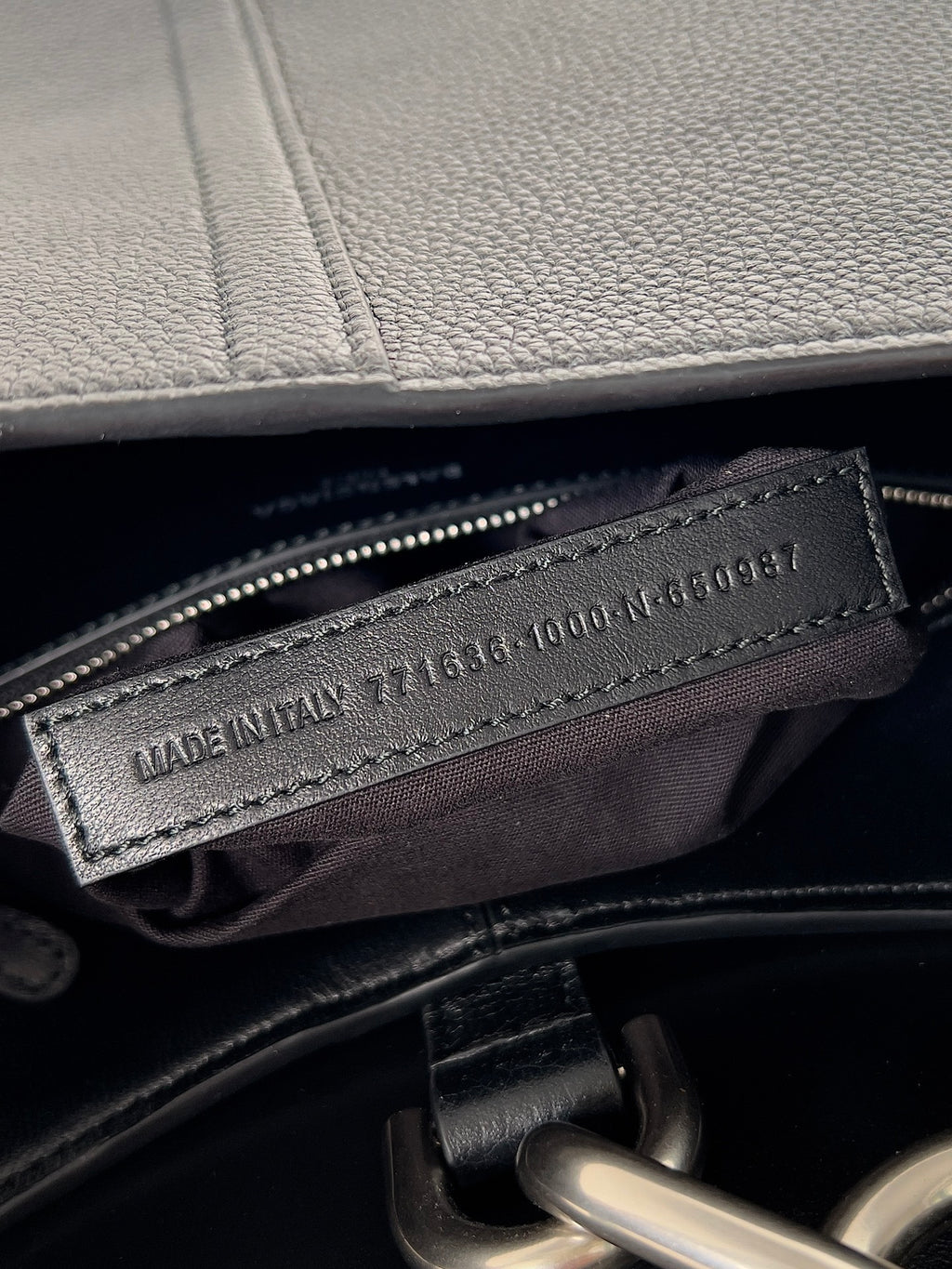 Balenciaga Locker Medium Hobo Shoulder Bag – Black Grained Leather