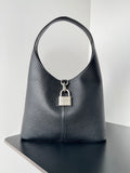 Balenciaga Locker Medium Hobo Shoulder Bag – Black Grained Leather