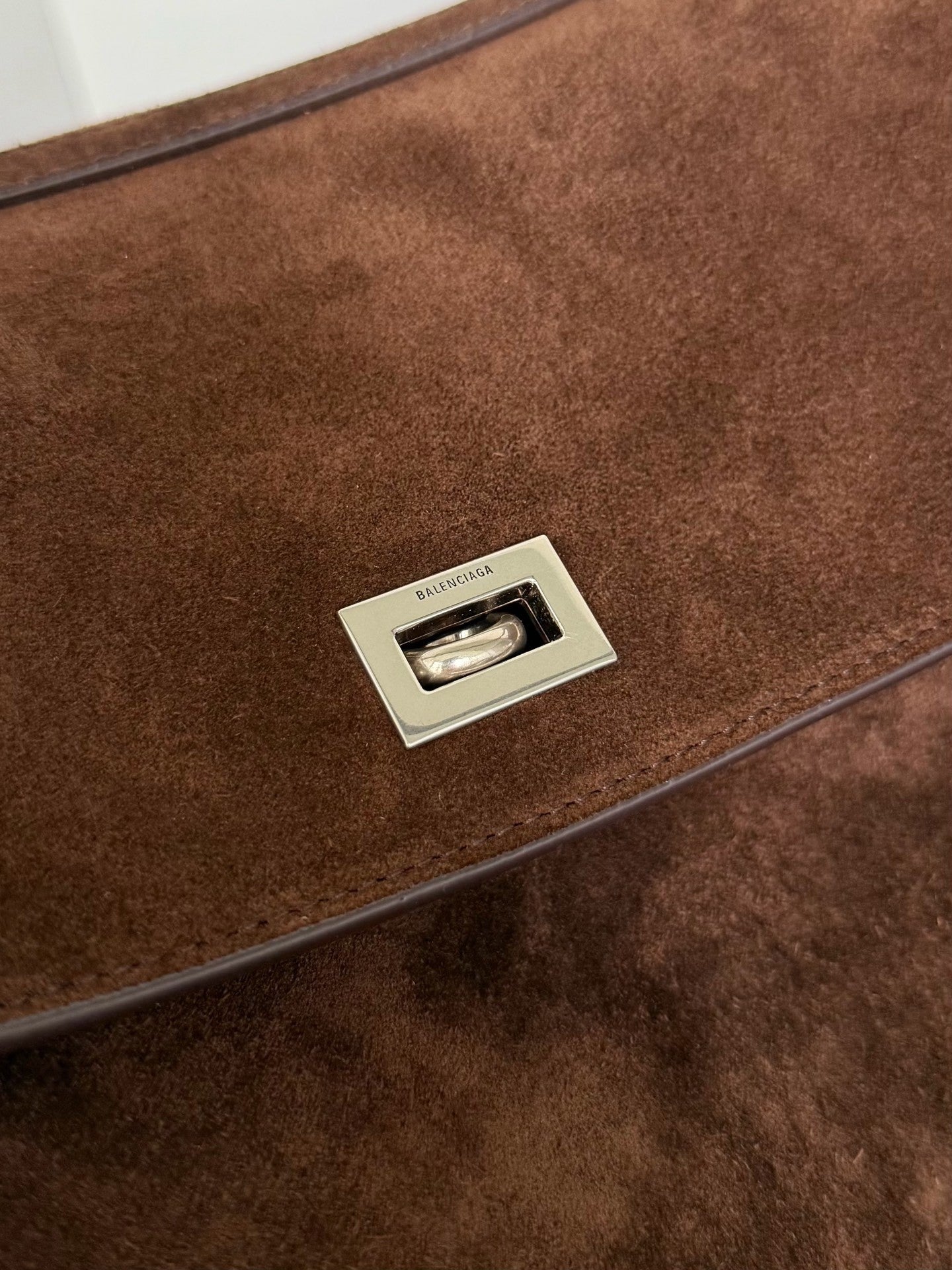 Brown Suede Medium Balenciaga Rodeo Bag