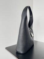 Balenciaga Locker Medium Hobo Shoulder Bag – Black Grained Leather