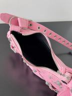 Small Pink Balenciaga Denim Le Cagole Bag