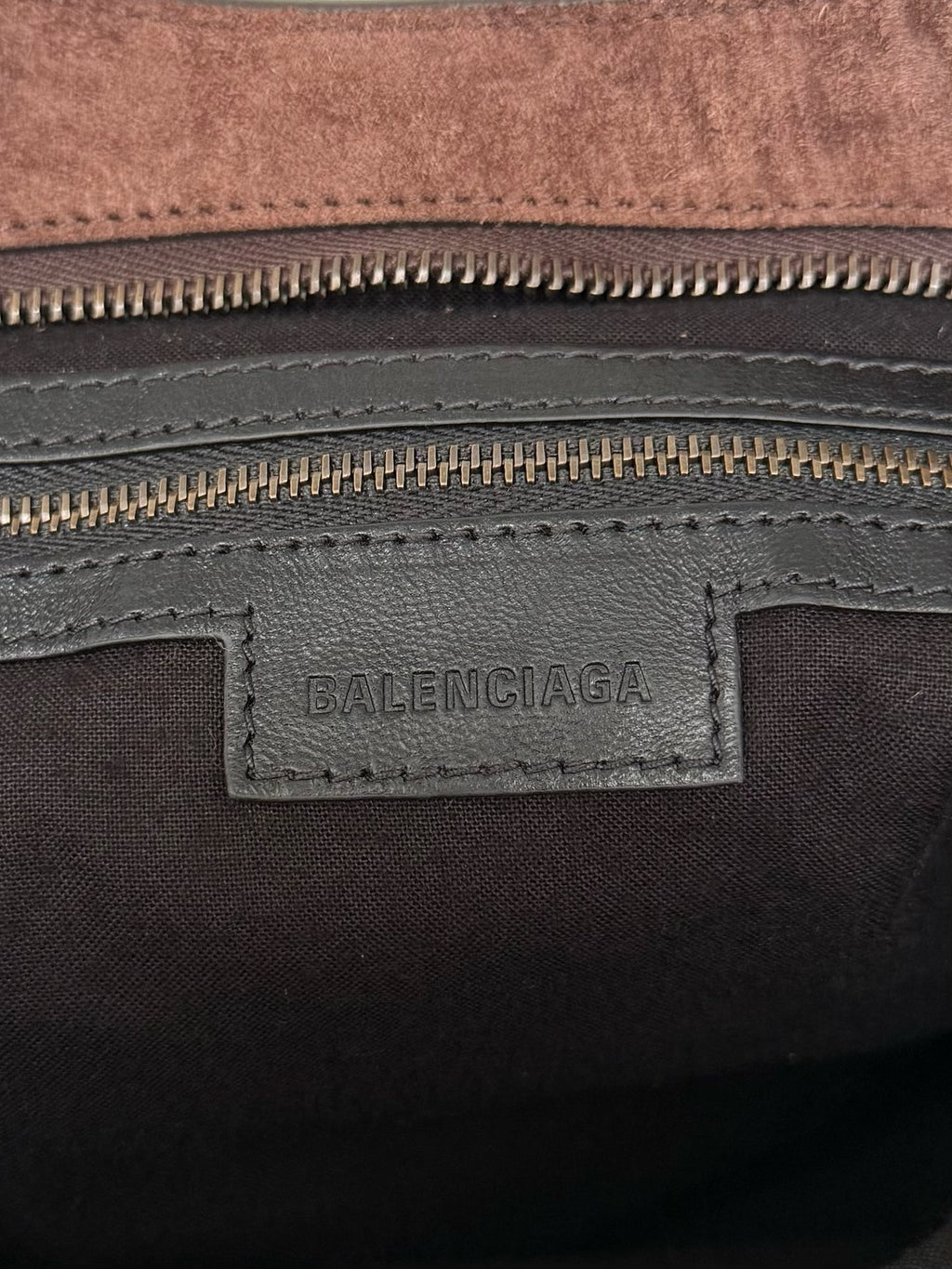 Medium Brown Suede Le City Balenciaga Bag