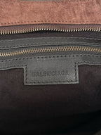 Medium Brown Suede Le City Balenciaga Bag