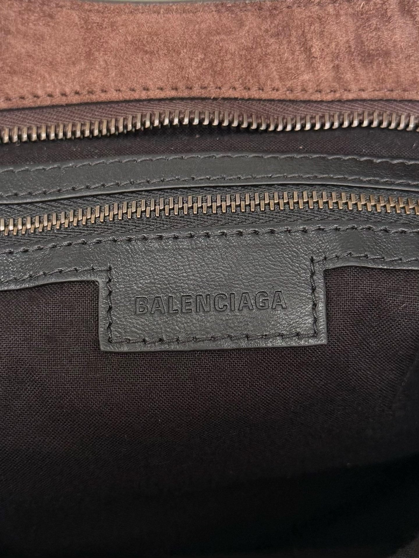 Medium Brown Suede Le City Balenciaga Bag