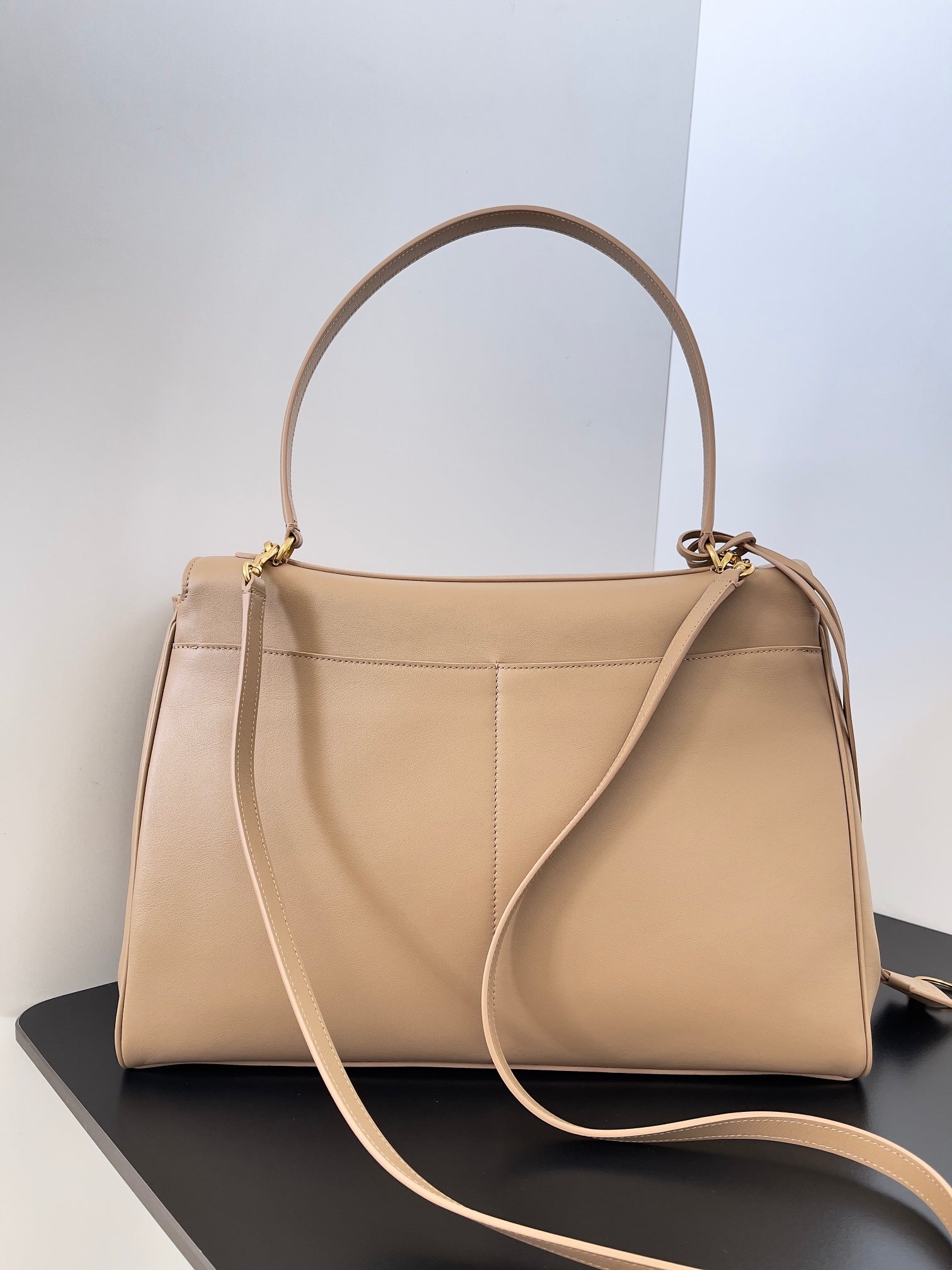 Beige Balenciaga Medium Rodeo Bag