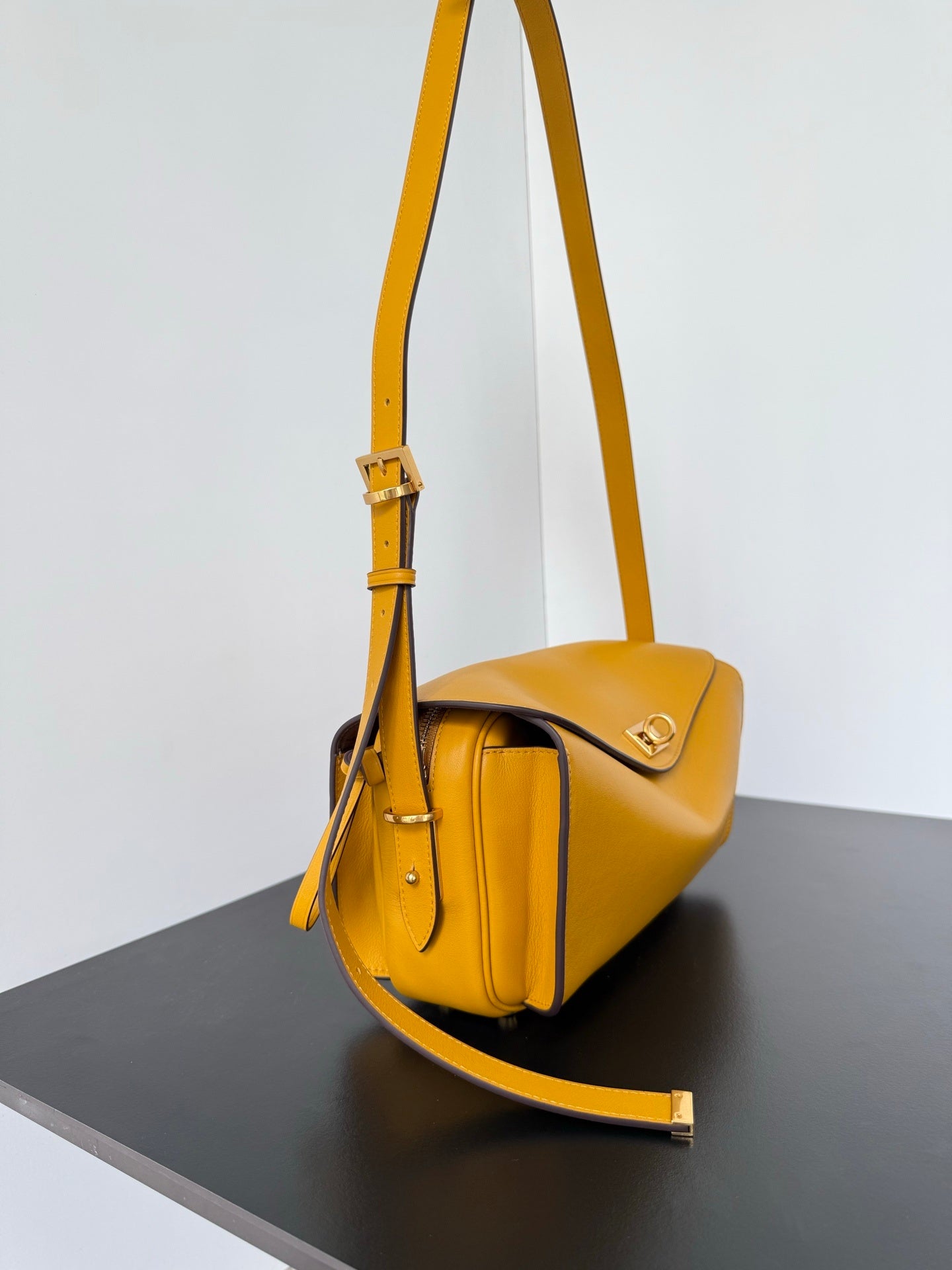 Balenciaga Le 7 Shoulder Bag in “Curry”