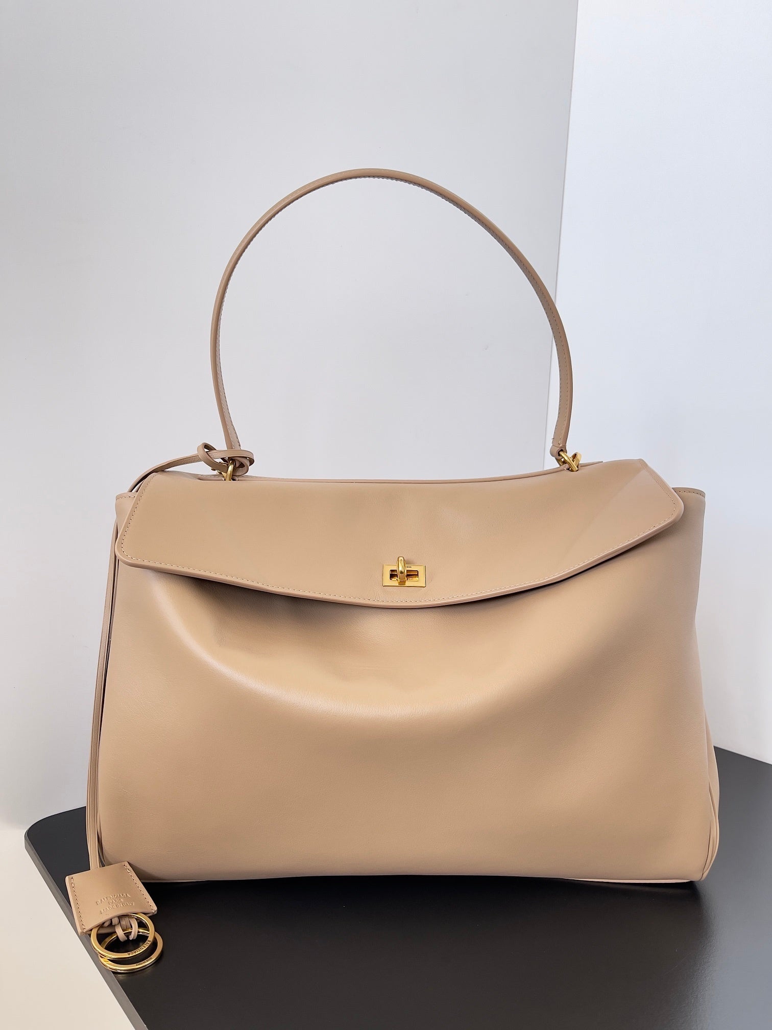 Beige Balenciaga Medium Rodeo Bag